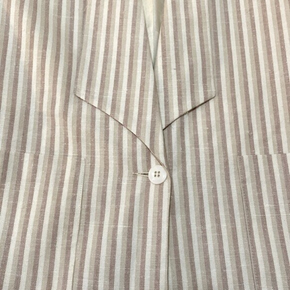 Vintage Michelle Stuart Pinstripe Blazer Jacket Dead Stock Pinstripe 16 NWT - Picture 3 of 15